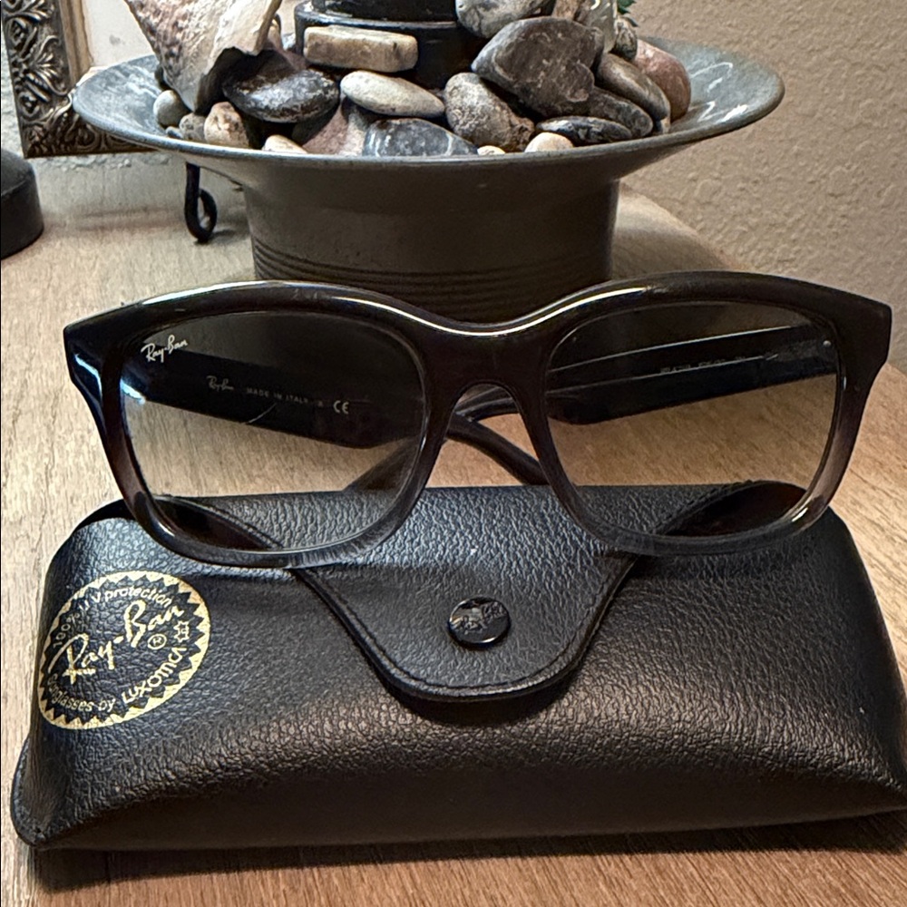 Ray-Ban Brown-to-Black Gradient Square Sunglasses